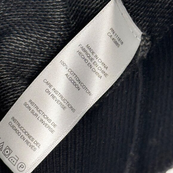 Michael Kors Gray Full-Zip Cotton SweaterBlack Trim Mens Size Large - Picture 4 of 12